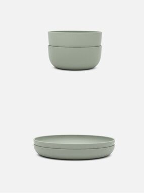 Lalo Sage Plates (2) & Bowls (2)